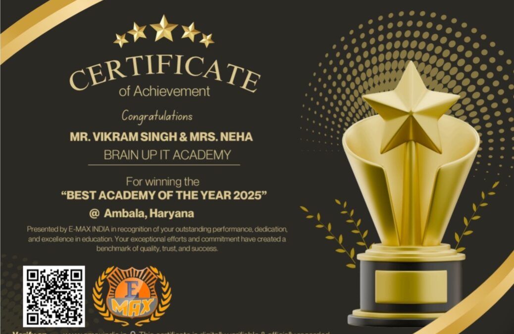 🏆 Brain Up IT Academy Wins “Best IT Academy Award 2025